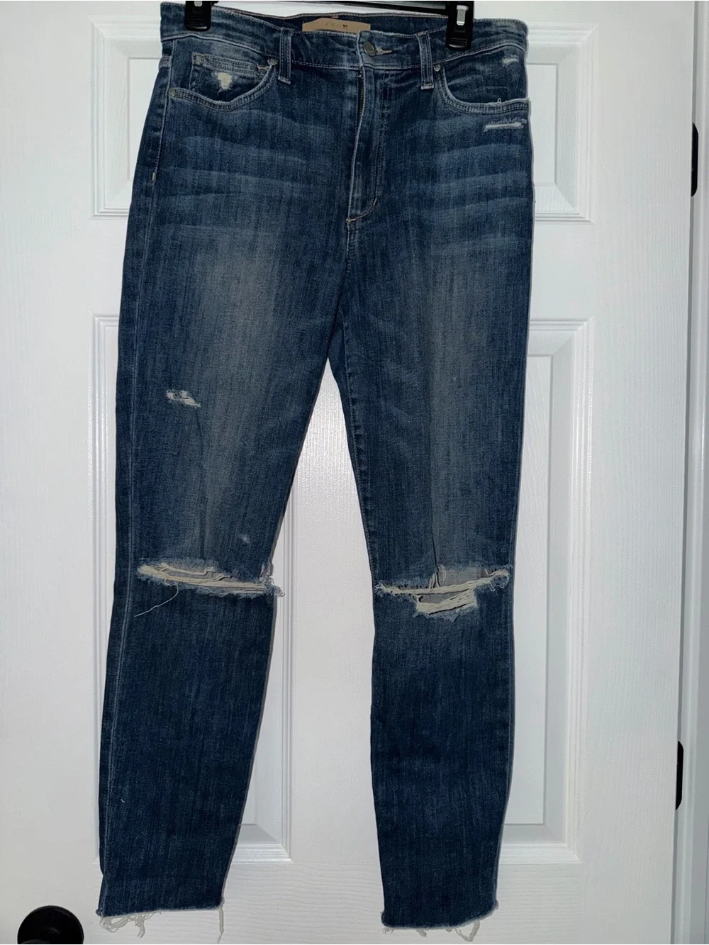 Joe's Jeans Women's Distressed Dark Blue Boyfriend Jeans
